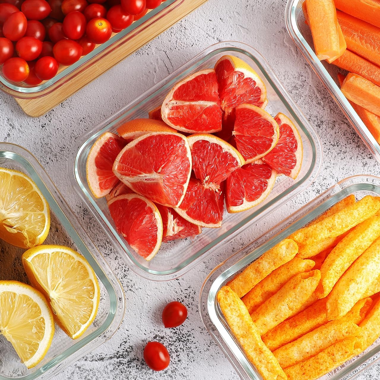 HOMBERKING Glass Food Storage Containers